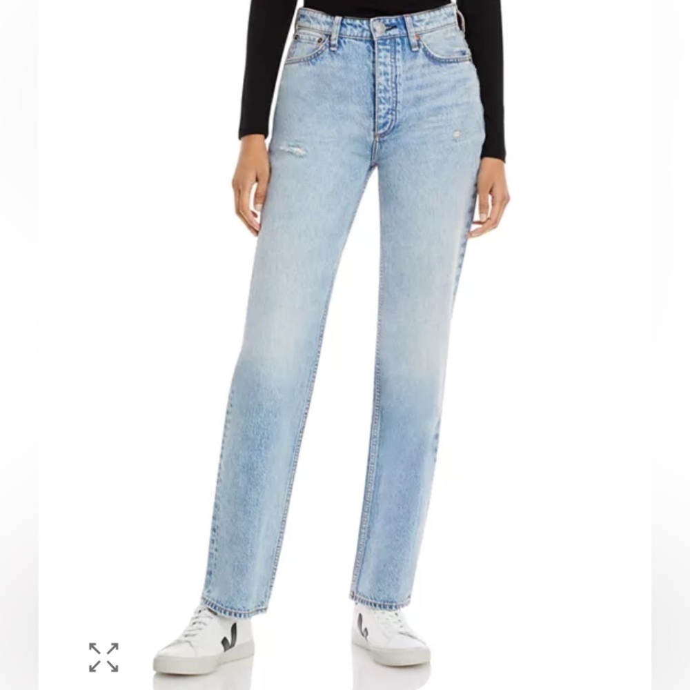 rag & bone Alex High Rise Straight Leg Jeans in Stowe Size 26